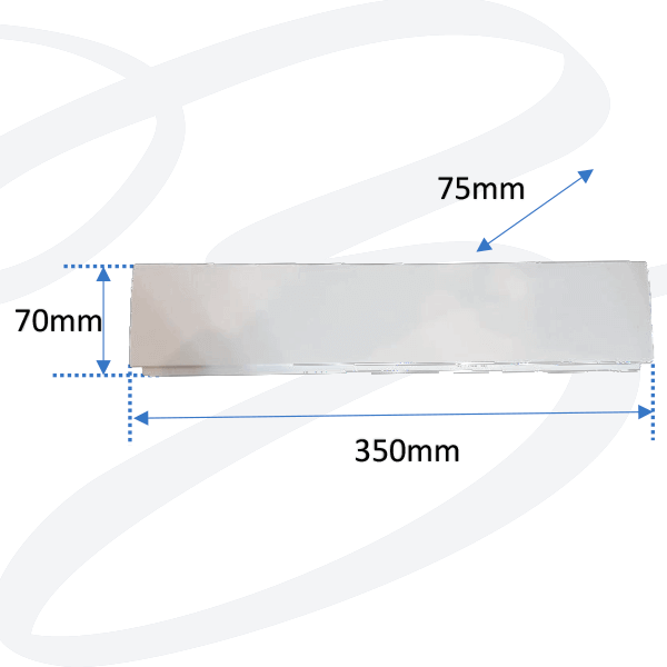 dimensione applique in gesso rettangolare plexiglass medio